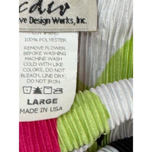 CDW Creative Design Works Inc. Top Blouse Pink Tones Flowers Womens Size Large - Picture 8 of 10